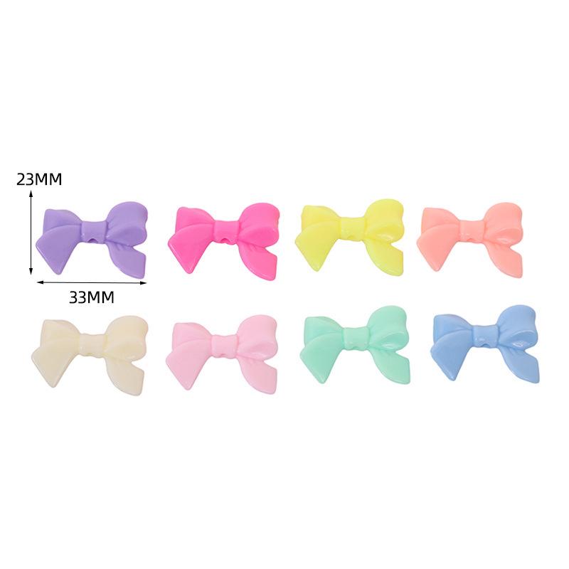 Acrylic Macaron Bow Bead String for DIY Bracelets and Hair Ties