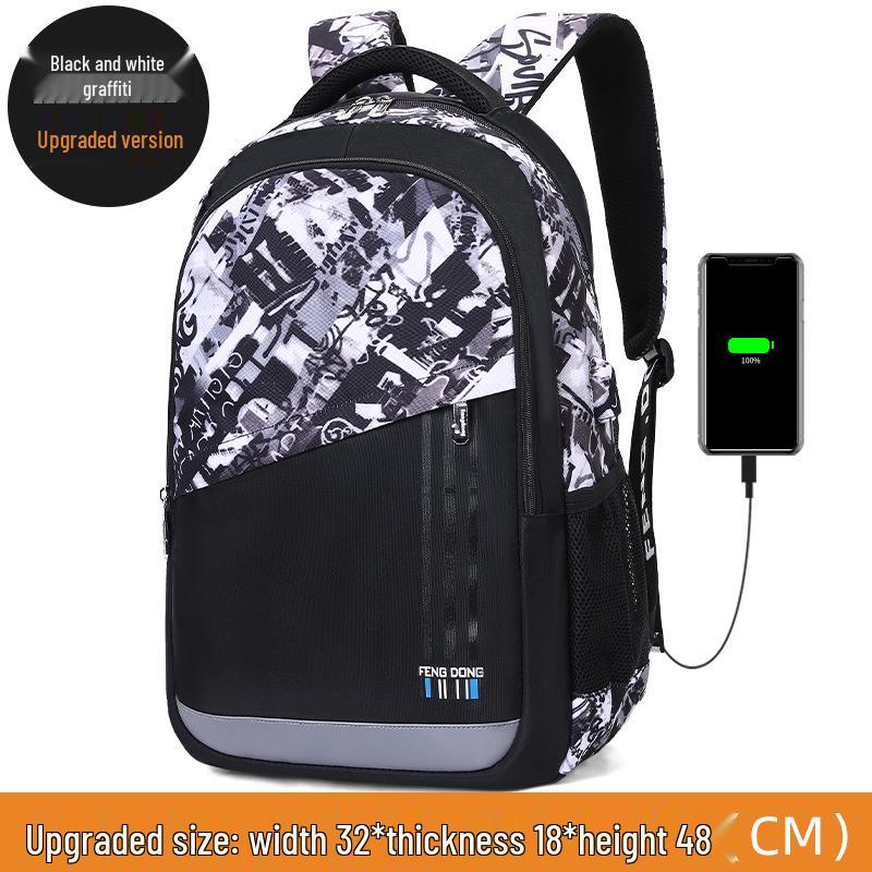 Universal Lightweight Large Capacity Backpack: Wear-resistant, Multifunctional, Load-reducing Travel & Student Schoolbag.