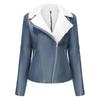 Autumn and Winter New Velvet Leather Jacket Women's Warm Long-sleeved Lapel Jacket Casual