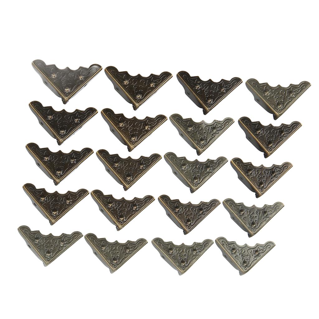 50Pcs Metal Corner Protector Retro Style Wide Application Durable Metal High Hardness Corner Guards for Wooden Box Case