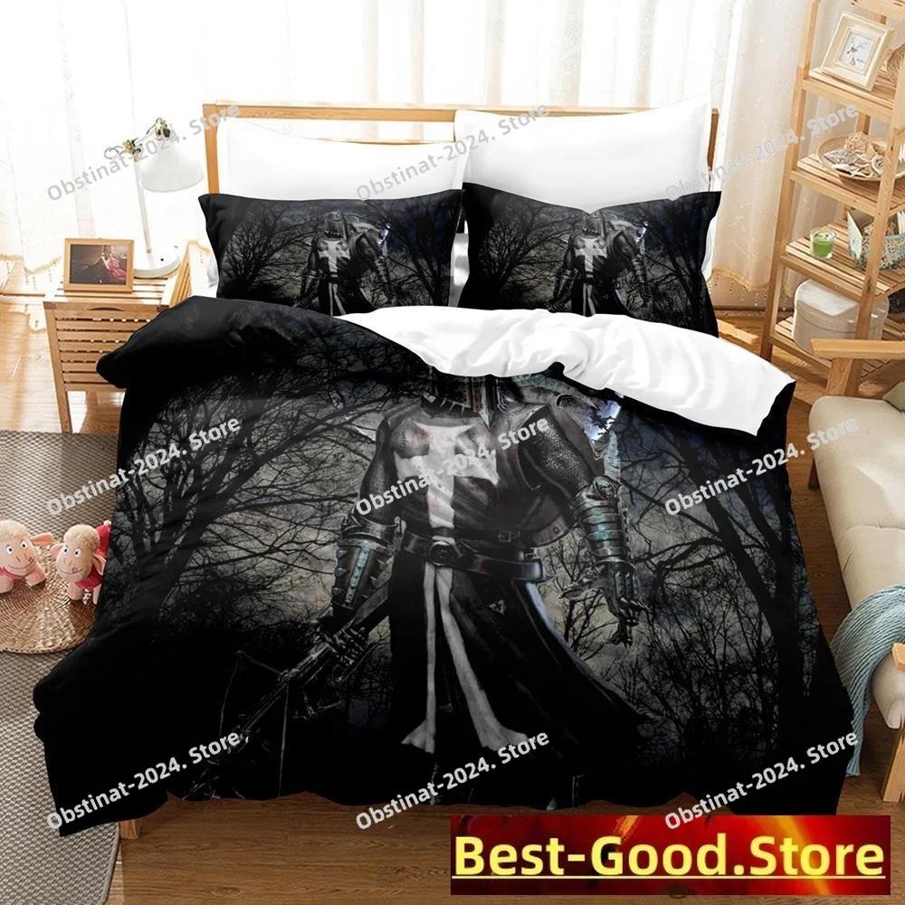 Christian Knights Templar Bedding Set Duvet Cover Full Queen King Size Pillowcase Bed Print Aldult Kid Bedroom Single Twin