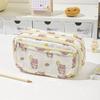 Bear Large Capacity Pencil Case Aesthetic Stationery Storage Bag Cute Animal Pencil Bag  Student