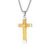 Hip Hop Style Refracted Light Titanium Steel Cross Necklace Mens Personality Niche Pendant Accessories