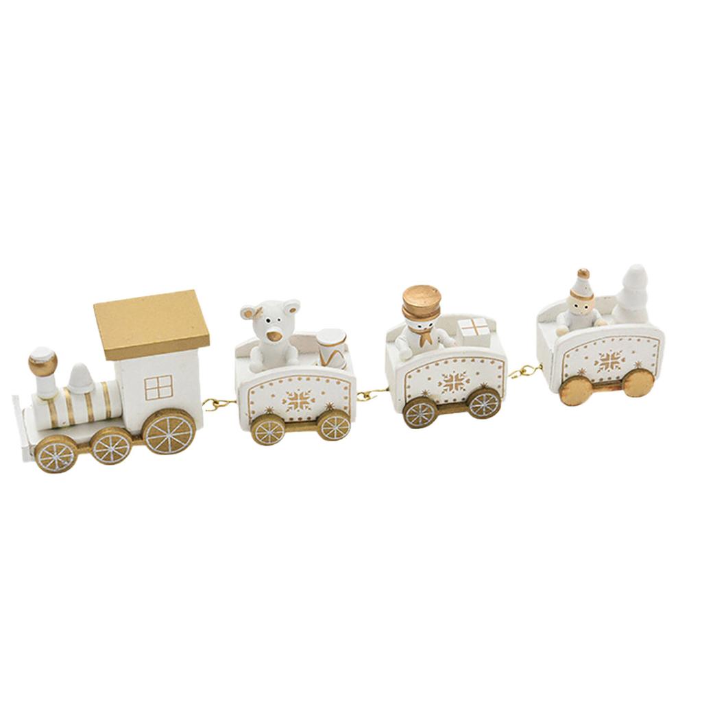 Christmas Decorations Christmas Wood Small Train Children Kindergarten Festive