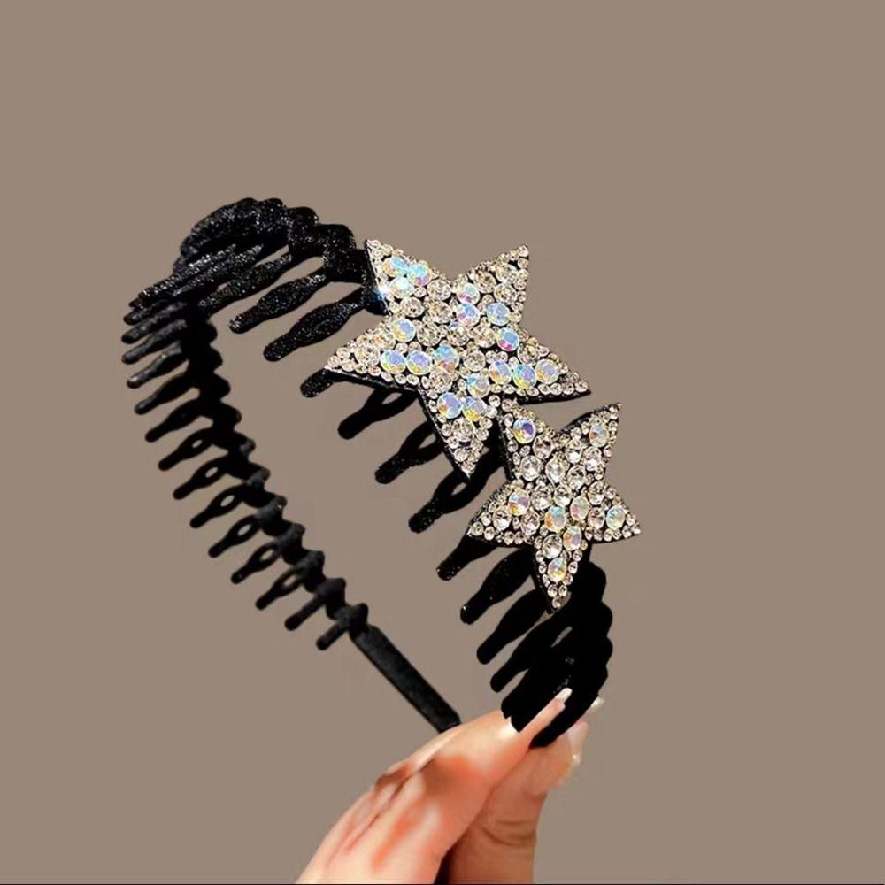 Flocking Hairstyle Hairpin Double Bangs HairClip New Bangs fixed HeadHoop  Women Girl