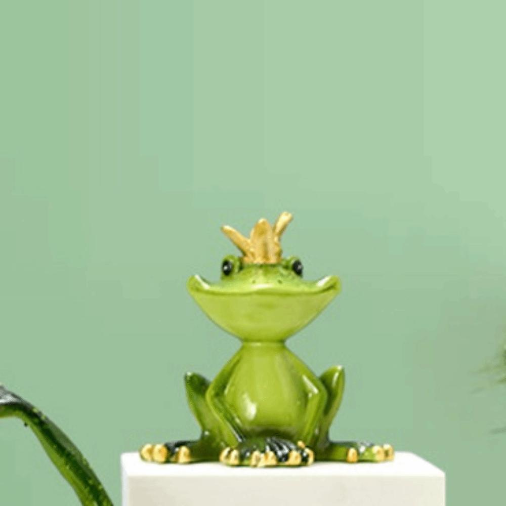 Four Optional Pose Designs Yoga Pose Amphibian Resin Figurine Vehicle Interior Small Statue Crown