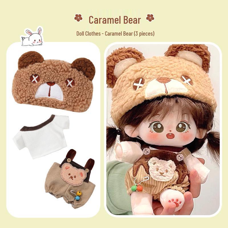 20cm Cotton Plush Doll Clothing Set - Daily Outfits for Boys & Girls