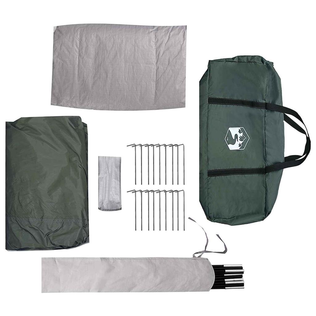 Cabin Tent with Roof Army Green 12 Person Polyester and Steel