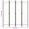 4 Piece Room Divider White 160 x 180 cm