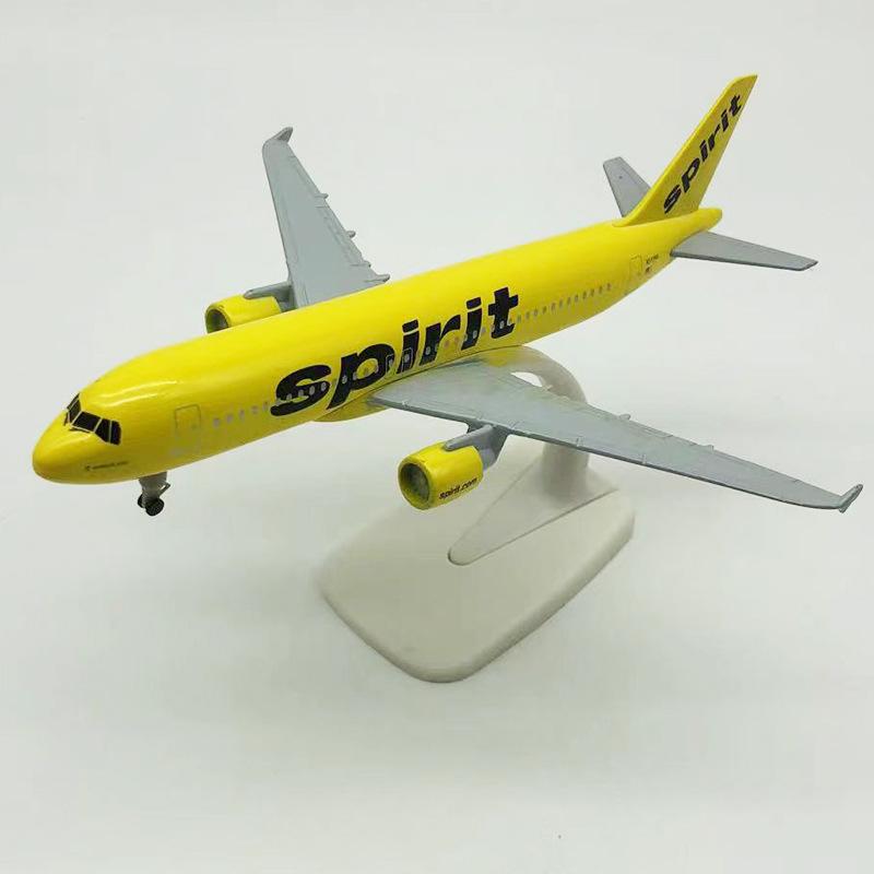 Maßstab 1/400 Flugzeugsimulation Legierung A320 Spirit Aviation Airlines 20CM Flugzeugmodell Ausstellungsstück Boutique Flugzeugspielzeug Enthusias
