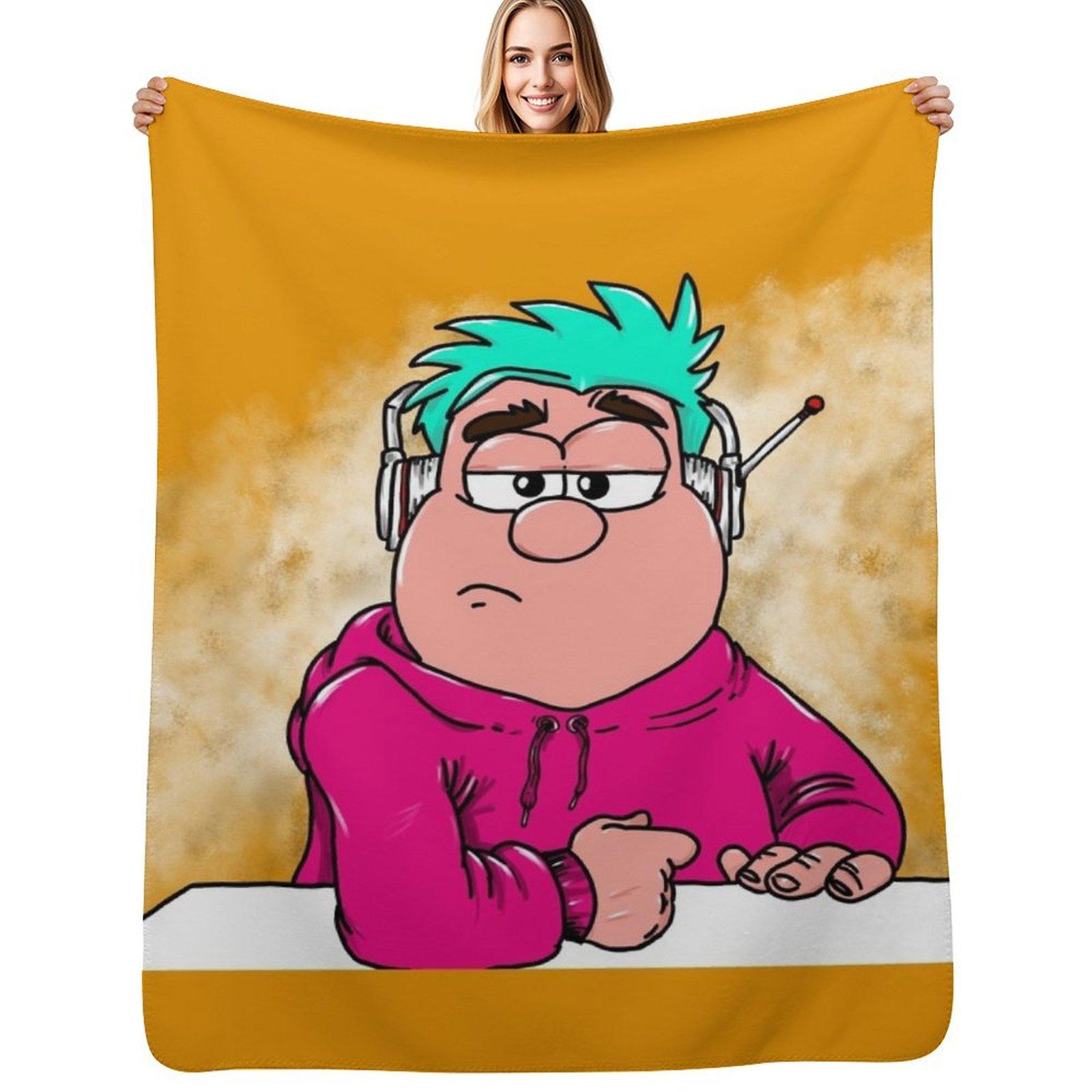 

Uncle Phil with Background Throw Blanket Shaggy Furry Soft Blanket for Bedroom Living Room 102x76cm(40x30in)