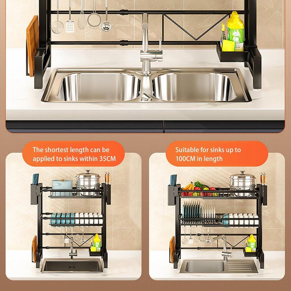 YRTUOP Kitchen Dish Drying Dish Rack for Kitchen Dish Drying Rack Drainer Rack Sink Organizer Kitchen Storage Rack Kitchen Sink Shelf Dish Drying Rack