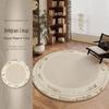 "2025 French Retro Round Living Room Carpet: Light Luxury, High-End, Dirt-Resistant Mat for Sofa, Coffee Table, or Cloakroom"