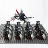 14pcs MOC Medieval Dwarf Warrior Elves Knights LotR Uruk-hai Orc Rohan Soldier with Witch King Leader Figure Building Block Toys