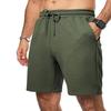 Mens Casual 5 Shorts Summer Drawstring Elastic Waist Beach Sweat Shorts Texture With Pockets