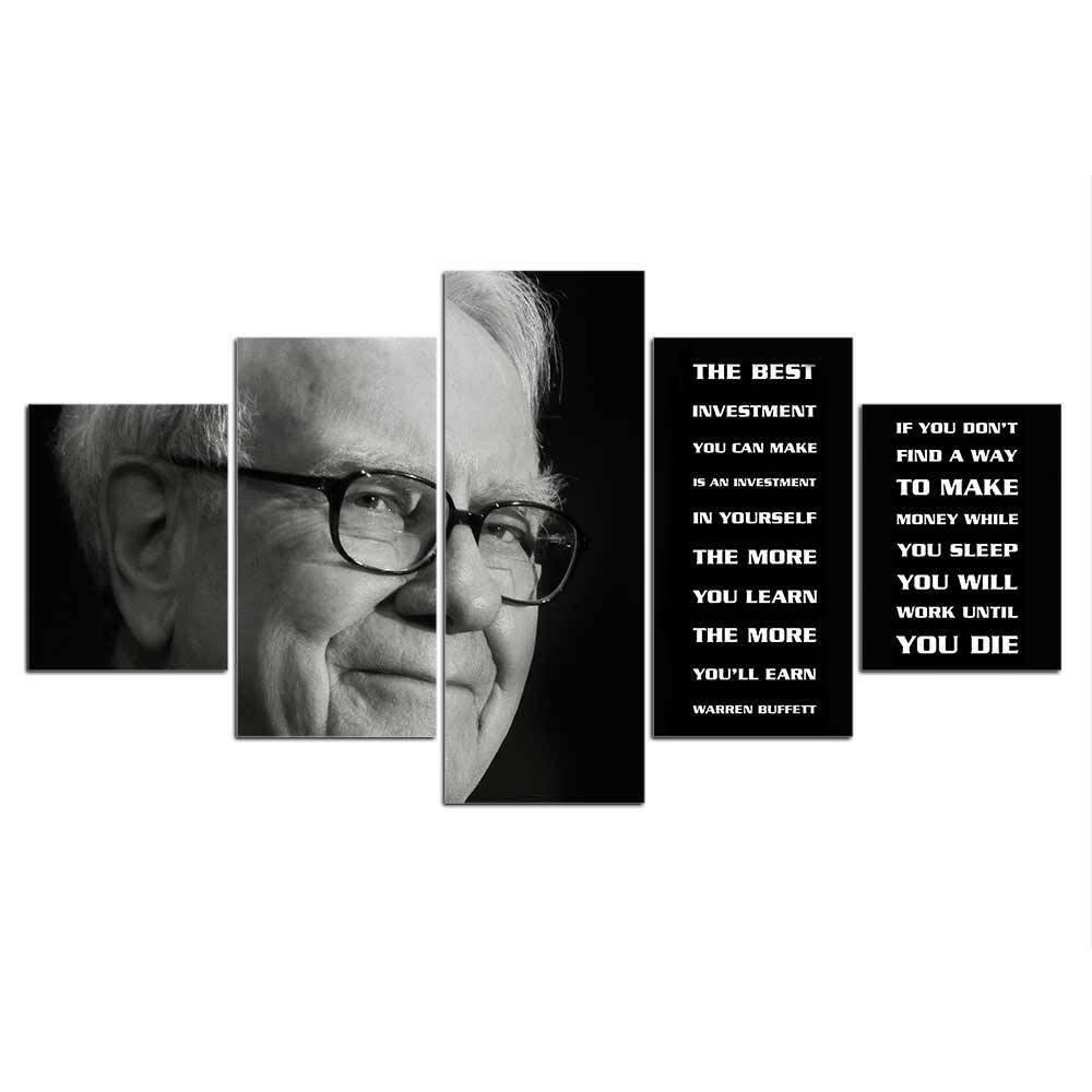 

5 шт. знаменитая цитата Человек Уоррен Декор 5 шт. картины картины плакат декор комнаты холст абстрактное настенное искусство HD печать домашний декор
