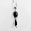 Gothic Vampire Bat Geometric Relief Ellipse Red Crystal Pendant Necklace for Women Halloween Party Charm Witch Jewelry Gifts