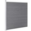 WPC Fence Set 4 Square Panels + 1 Diagonal Panel 792 X 186 Cm Grey