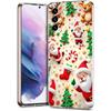 Transparent Phone Case Cover for Samsung Galaxy S25 S24 S23 S22 S20 S21 FE Ultra S24 S10 S10E Plus 5G New Year Christmas Pattern