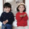 Spring and Autumn Children's Clothing Round Neck Children's Handmade Colorful Ball Knitted Cardigan Girls Cotton Sweater Cardigan Jacket