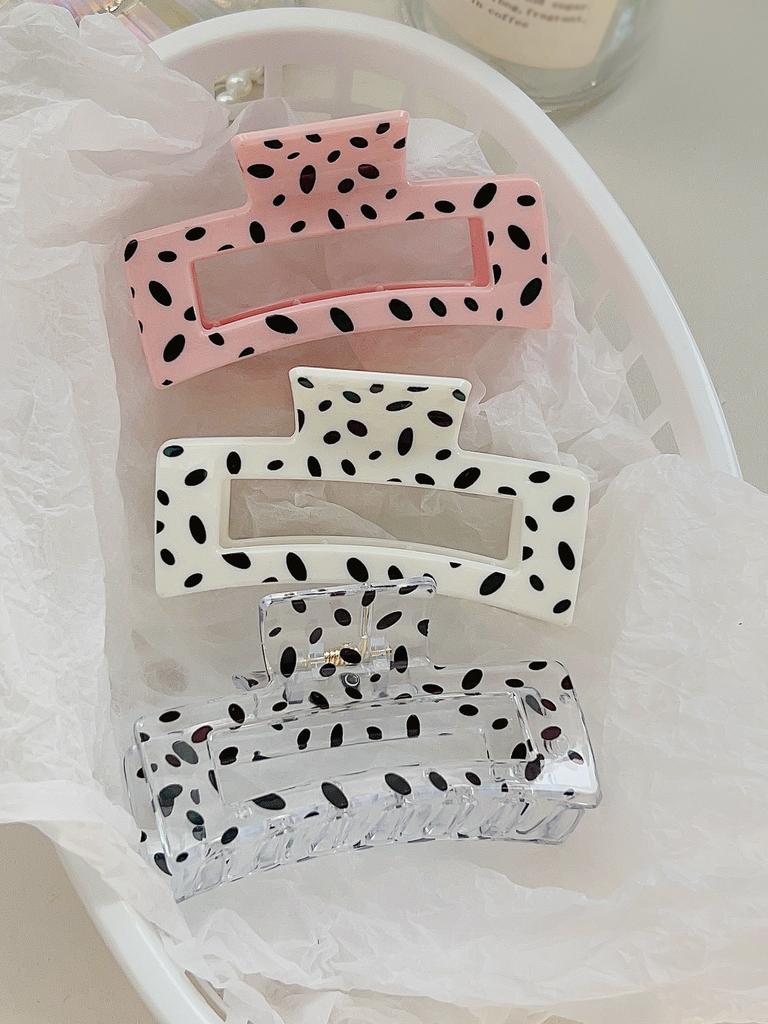 3 Stück Mode Neue Damen Druck Haarklammer Robuste Bunte Kunststoff Haarspangen 3,4 Zoll Haarspangen Krabbe Haarnadel Haarschmuck Geschenk