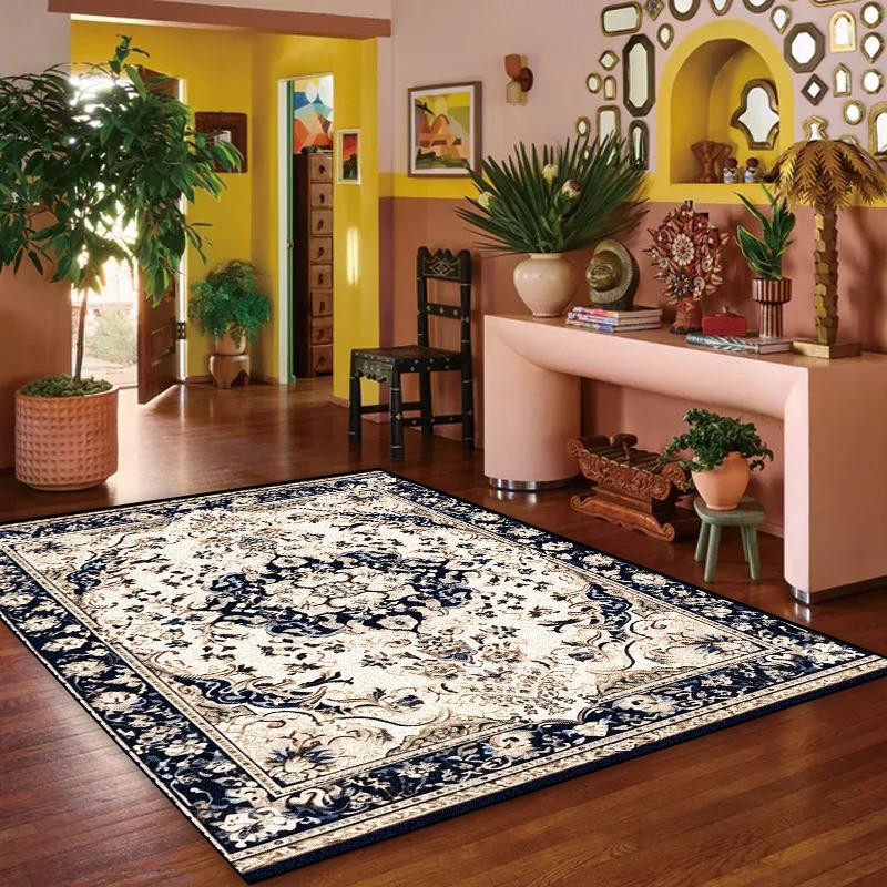 Vintage Persian Luxury Carpet Bohemian Ethnic Style Living Room Sofas Home Decorations Rugs Bedroom Bedside Custom Non-Slip Mat