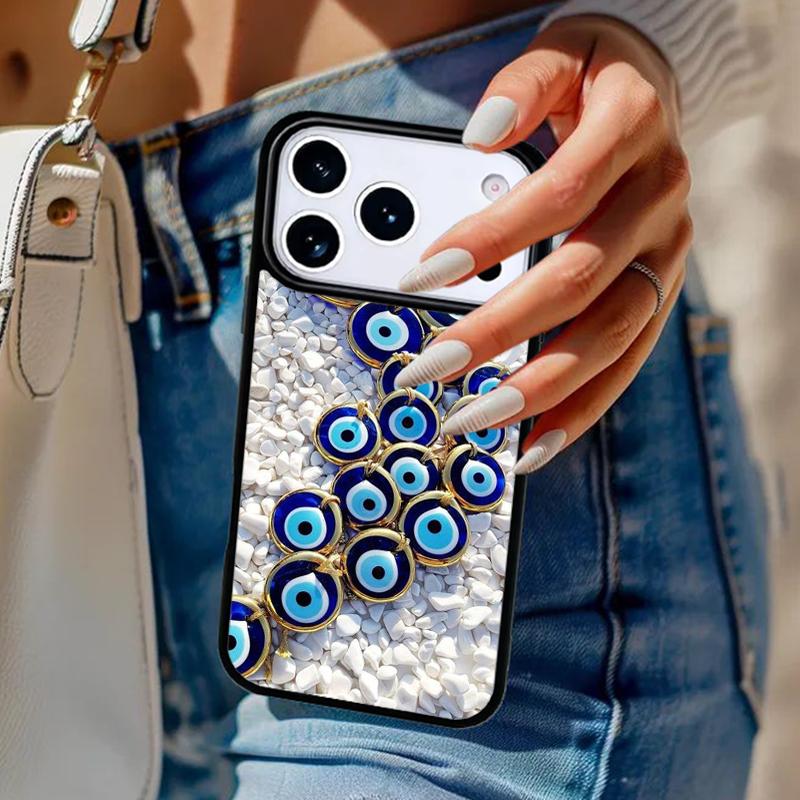 Evil Eye print Phone Case For iPhone 17 Air 14 15 13 12 Max Cover For Apple 14 15 16 16e 11 Pro Max Plus