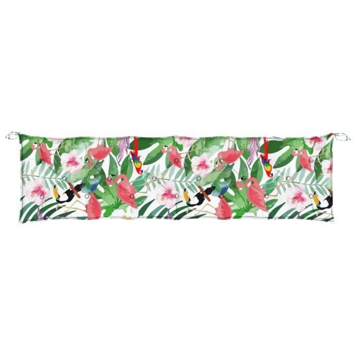 VidaXL Coussin de banc de jardin multicolore 200x50x7 cm tissu 361654