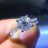 Europe, America 2021 Engagement Jewelry, Four-clawed Zircon Fashion Simple Women's Proposal Ring, Wedding Jewelry Women