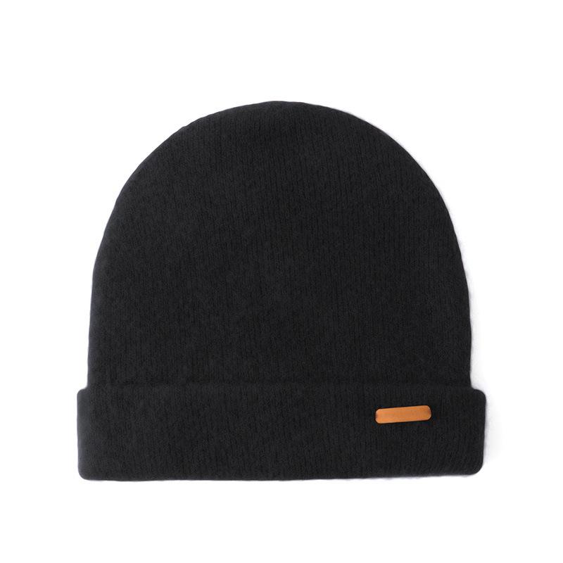 

Кашемировая осенне-зимняя новая мужская и женская однотонная двухслойная утолщенная теплая повязка на голову с защитой ушей, холодная шапка, вязаная шапка One size