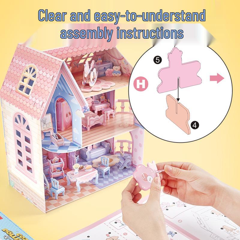 Otaku Cottage 3D Puzzle: DIY Modellbausatz für Mädchenzimmer & Lernspielzeug-Geschenk