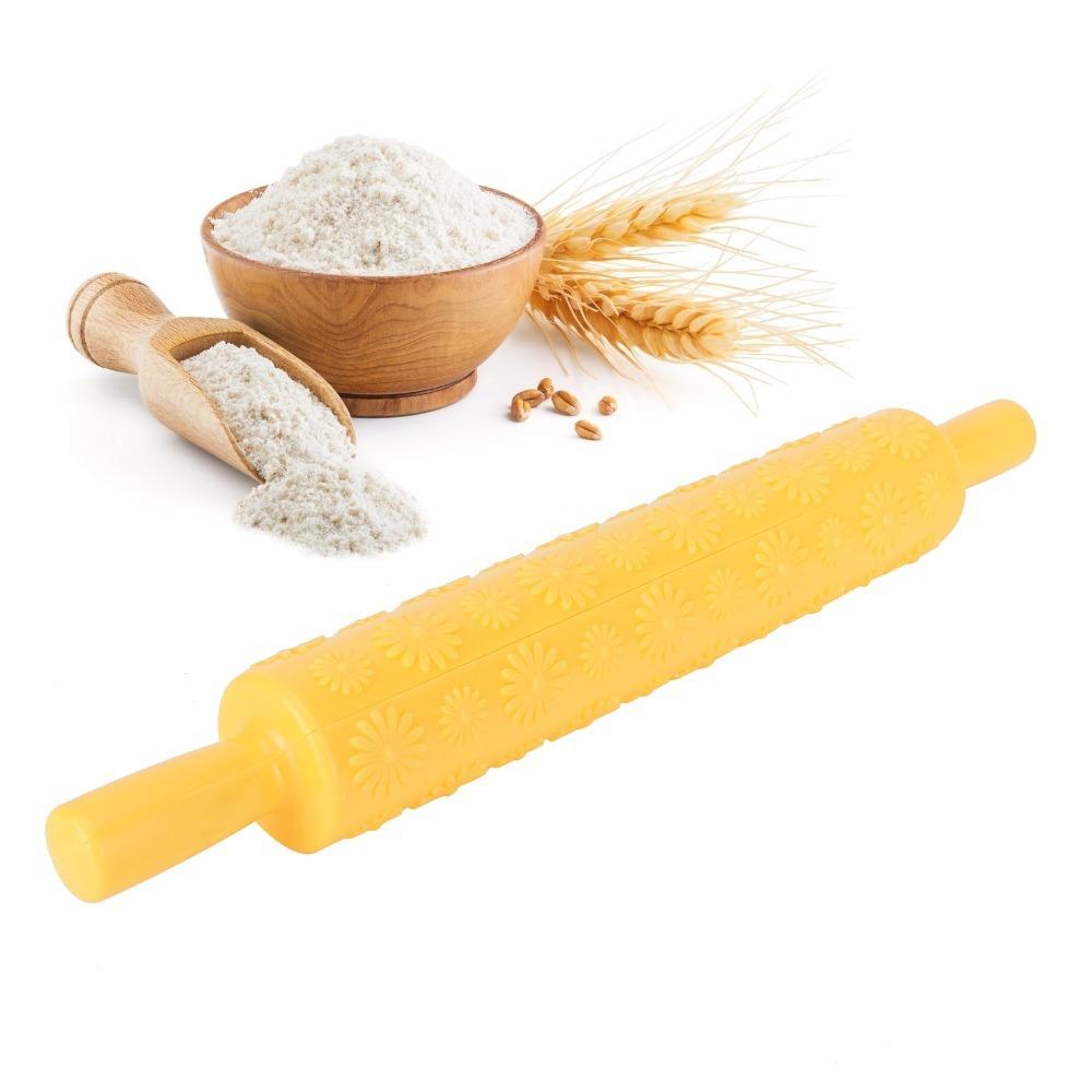 Star Heart Chrysanthemum Cake Rolling Pin PP Plastic Pattern Rolling Pin Cookie Dough