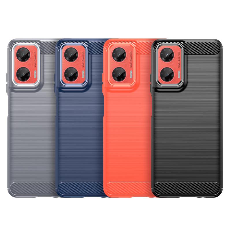 For Moto G35 Case Cover Motorola Moto G35 Capas New Carbon Fiber Phone Bumper Back Shockproof Soft TPU Case Moto G35 G 35 Fundas