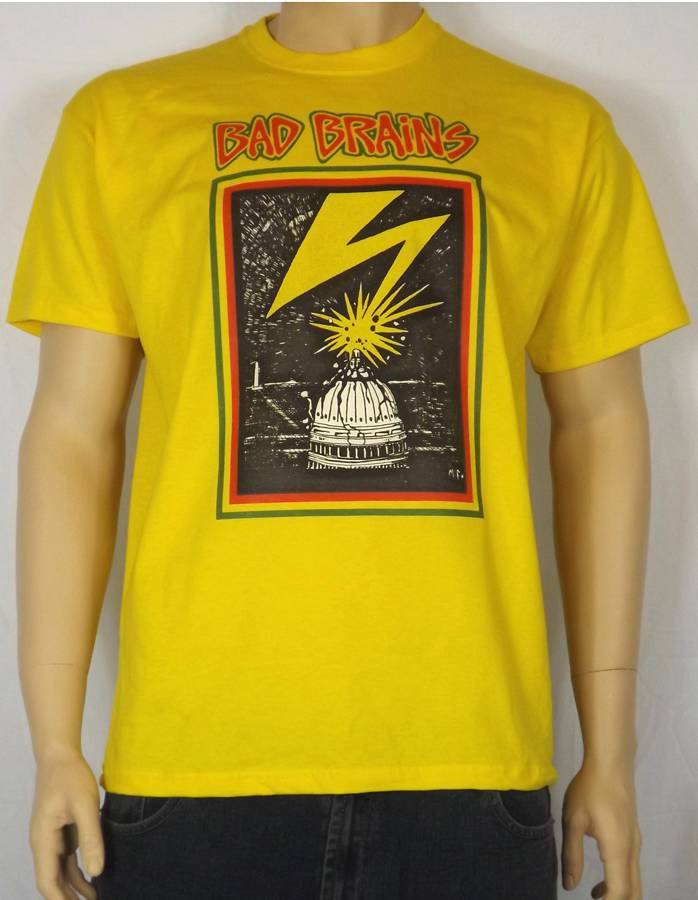 Bad Brains Capitol 1st Album T-Shirt - Hardcore Punk Noir Drapeau Unisex T-Shirt M