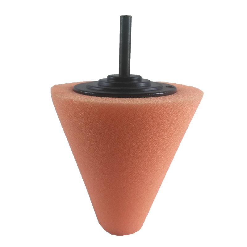 Tapered Car Detailing Kit: Polishing Wheel & Spherical Sponge Pads