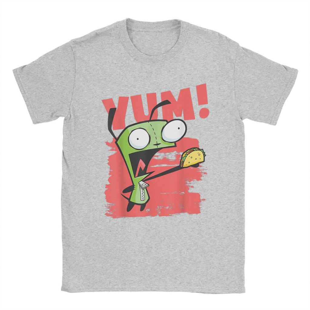 Invader Zim Gir Screaming Yum Men T Shirts Funny Tee Shirt Short Sleeve Round Neck T-Shirts 100% Cotton Gift Idea Tops