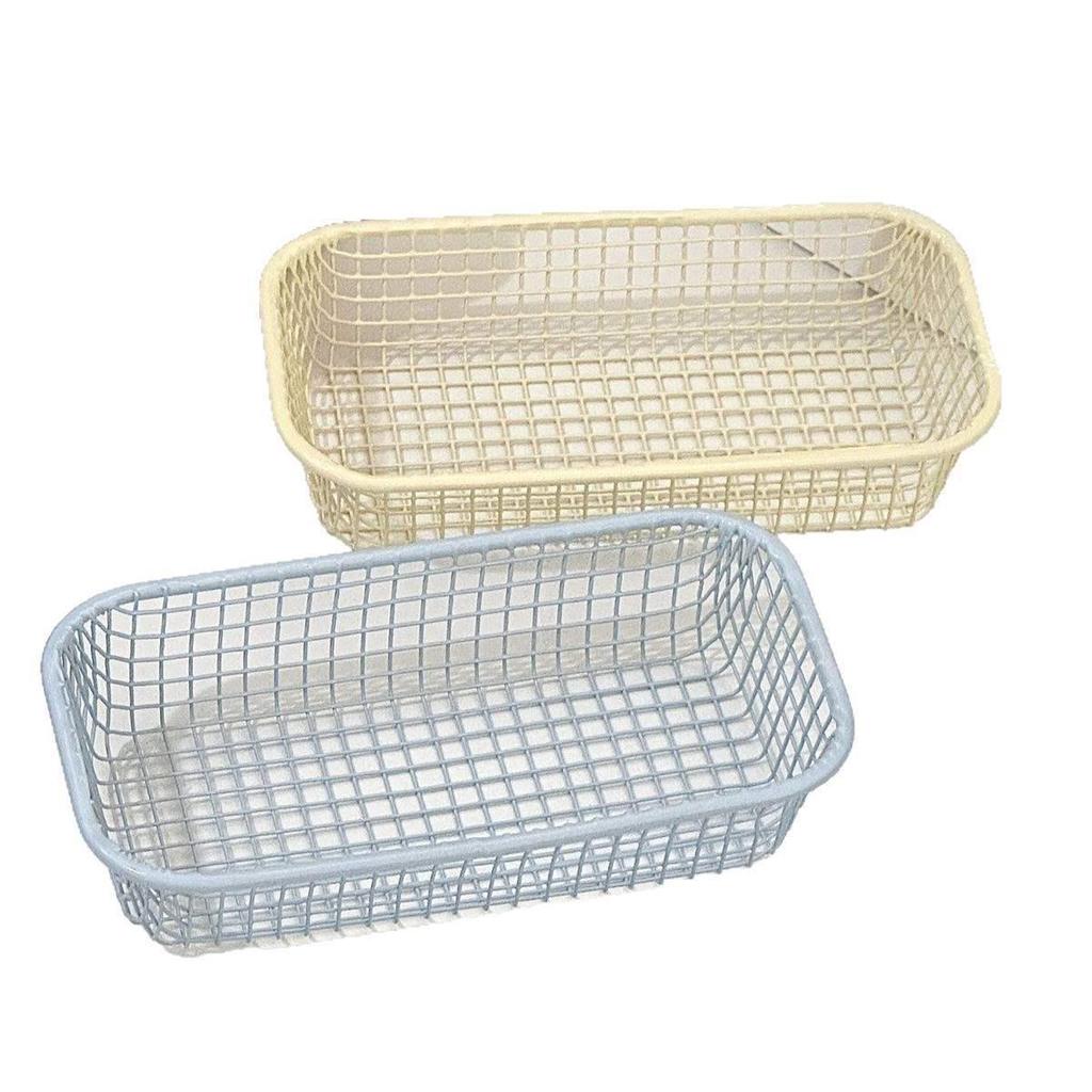 Iron Art Creamy Storage Basket - Office & Desk Organizer
