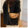 Retro Minimalist Saddle Bag for Women 2026 New Fashion Wide Strap Shoulder Crossbody Purse CLE