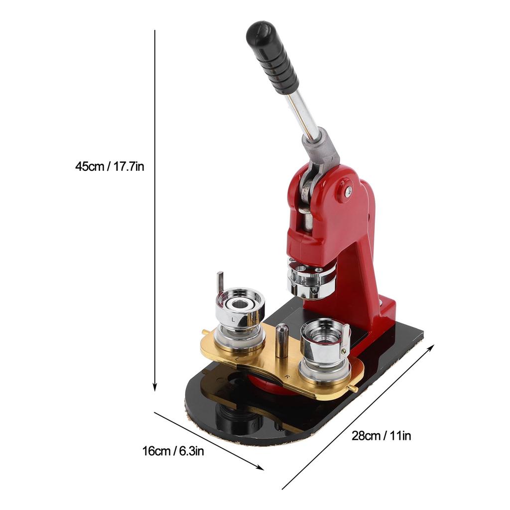 Button Maker Badge Making Press Pressing Machine 25mm with 1000 Buttons for Household Button Making Press Machine