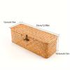 Chic Woven Storage Box with Lid - Organize Makeup & Desk, Stylish Home Decor!