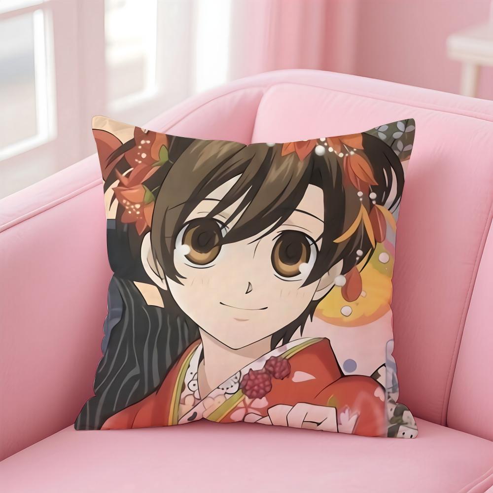 O-Ouran High S-School Host Club Cushion Cover Home & Car Multi-Scene Pillow Cover - Reversible, Soft & Durable For Daily Use