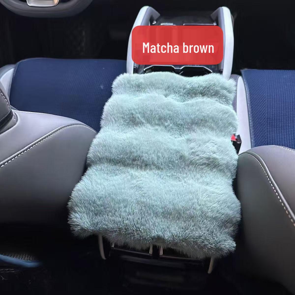 Universal Plush Winter Car Armrest Pad - Thickened Warm Rabbit Fur Fleece 20*30CM