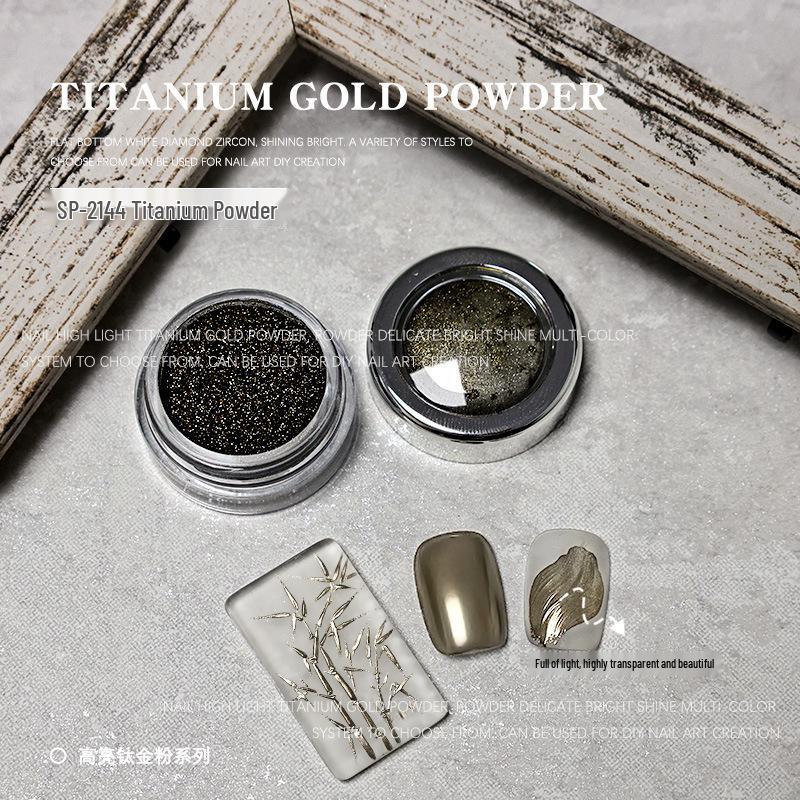 Titanium Magic Mirror Nail Powder In Rose Gold & Silver - High-Gloss Electroplated Glitter