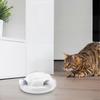 Jouet lectrique pour chat - Jouet  plumes interactif - Jouet rotatif intelligent - Avec lumire LED couleur - Commande vocale intelligente (blanc)