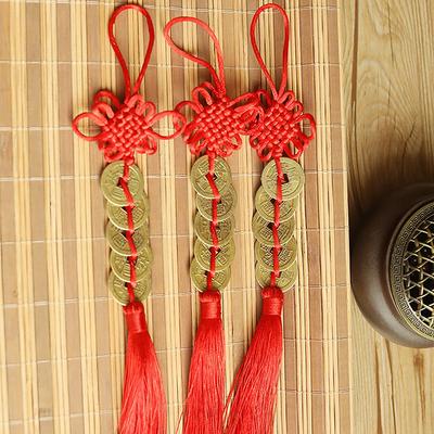Päť cisárov Peniaze Autentický prívesok z tekvice Zhaocai Town House Medená minca Resolve Feng Shui Talisman Amulet od dverí k dverám