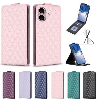 Portfel Etui na Telefon z Klapką Góra-Dół Wzór w Romby Skóra PU Sloty na Karty do iPhone XS Max,iPhone 7,8,7Plus,11,11Pro,11Pro Max,12,13,14,15,16...