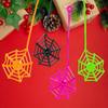 12pcs Sticky Spider Web Party Favor Bags, Halloween Party Favors, Birthday Gifts, Classroom Prize Bags, Assorted Colors