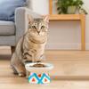 Flat/Slanted Mouth Cat Elevated Bowl Handmade Pet Food Bowl Cute Cat Bowl  for Feeding