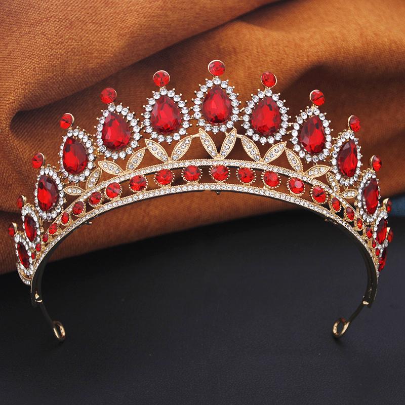 Princess Tiara Crown Headband for Women Elegant Queen Bridal Bride Headwear Hair Jewelry Gift for Wedding Dress Accessories