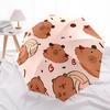 Capybara, Liebe Automatischer Faltregenschirm Kompakt 8 Rippen Design, Einzigartiger Stil, Geeignet für den Täglichen Außenbereich, Perfektes Geschenk für Freunde